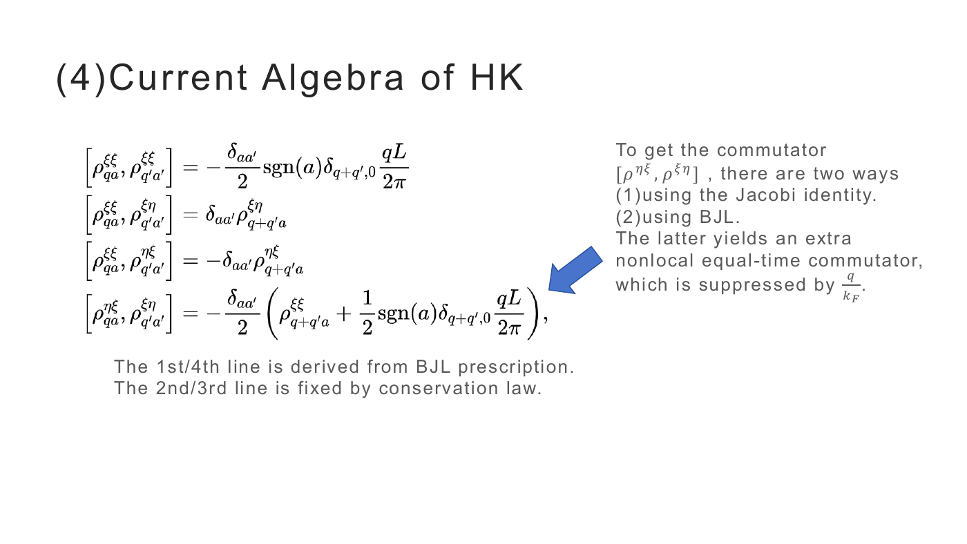 Current Algebra of the HK Model — slides — page 12 of 21