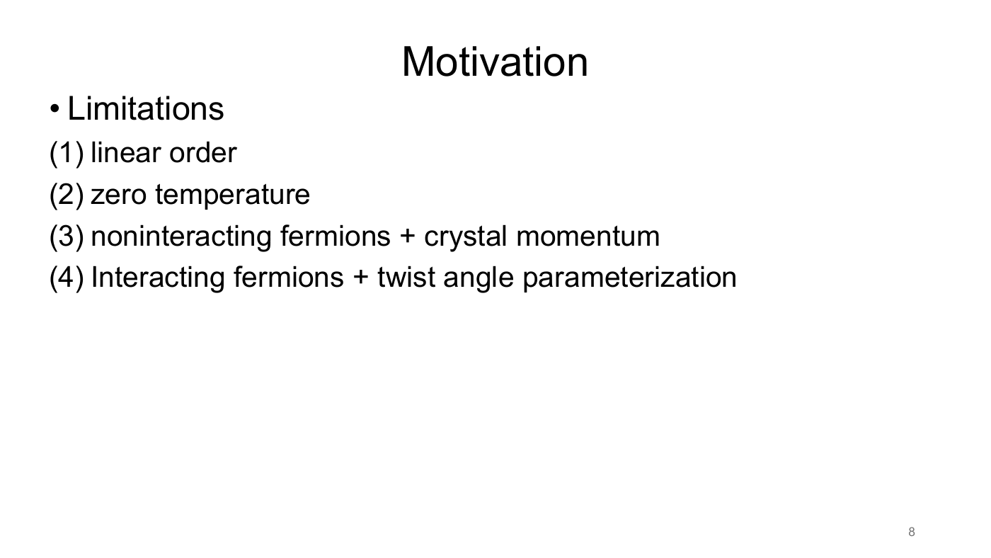 Density Matrix Geometry and Response Functions — slides — page 7 of 48
