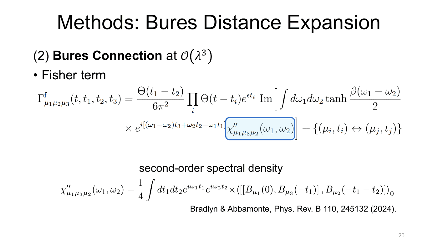 Density Matrix Geometry and Response Functions — slides — page 19 of 48