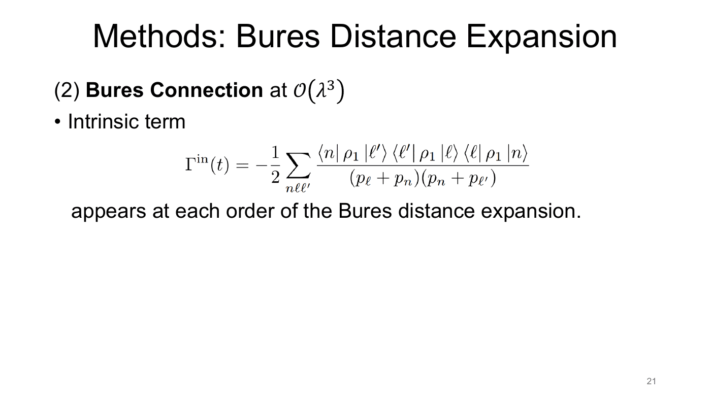 Density Matrix Geometry and Response Functions — slides — page 20 of 48
