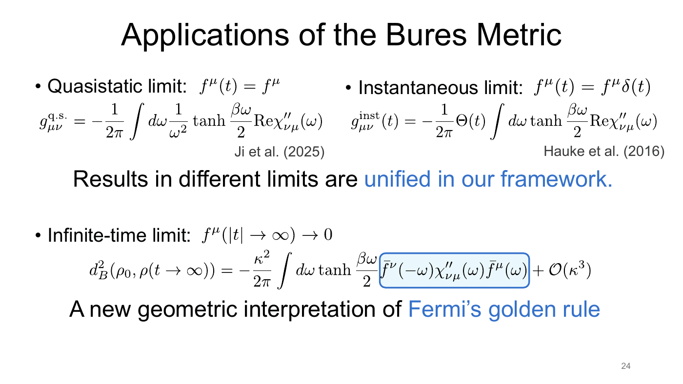 Density Matrix Geometry and Response Functions — slides — page 26 of 48