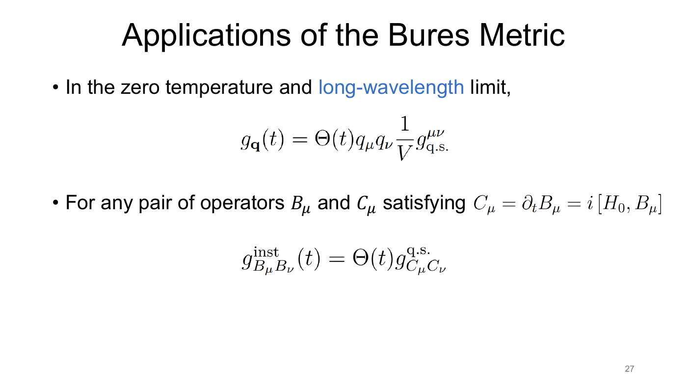Density Matrix Geometry and Response Functions — slides — page 29 of 48