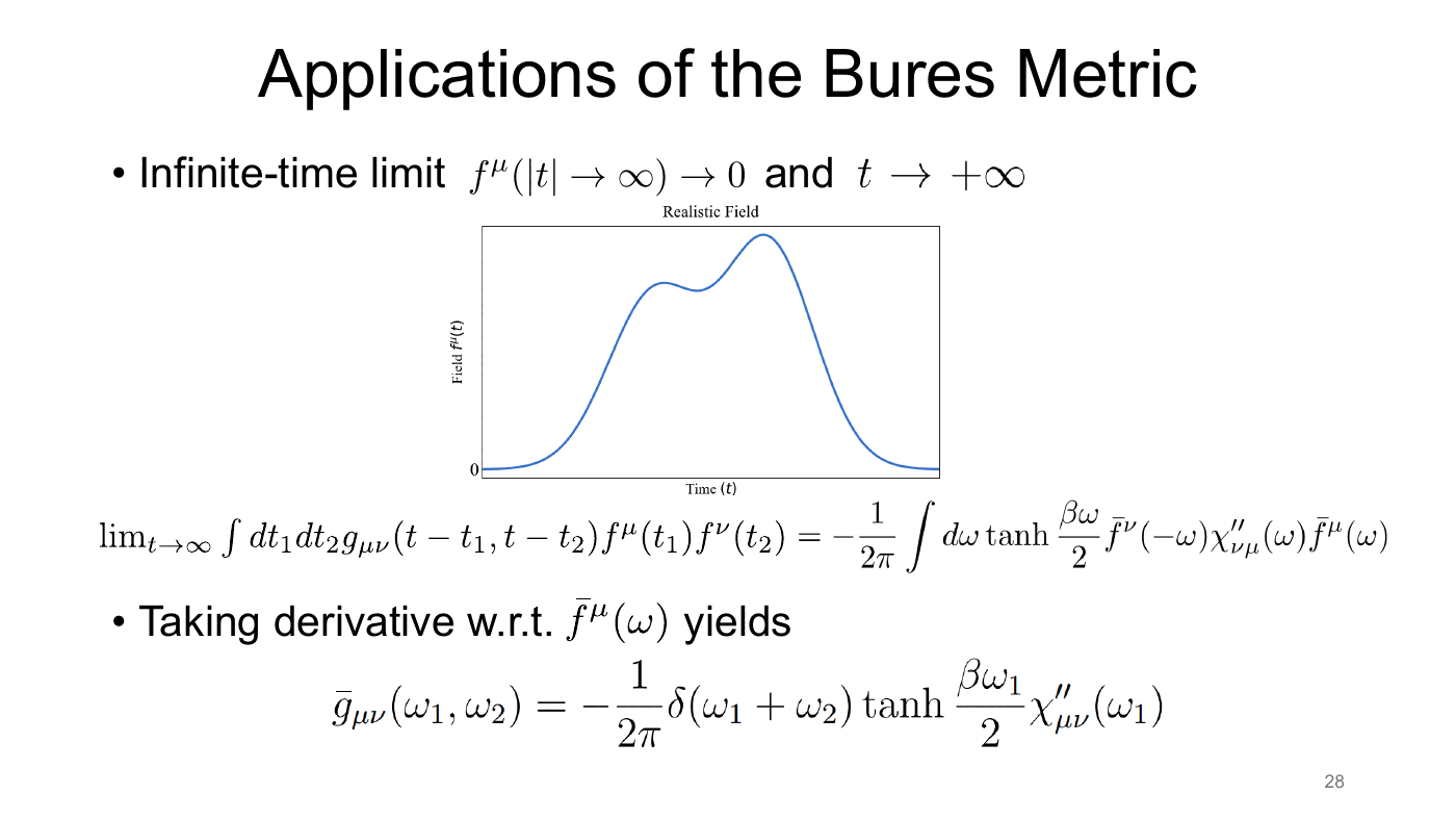 Density Matrix Geometry and Response Functions — slides — page 30 of 48