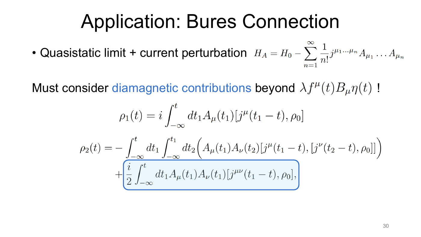 Density Matrix Geometry and Response Functions — slides — page 32 of 48