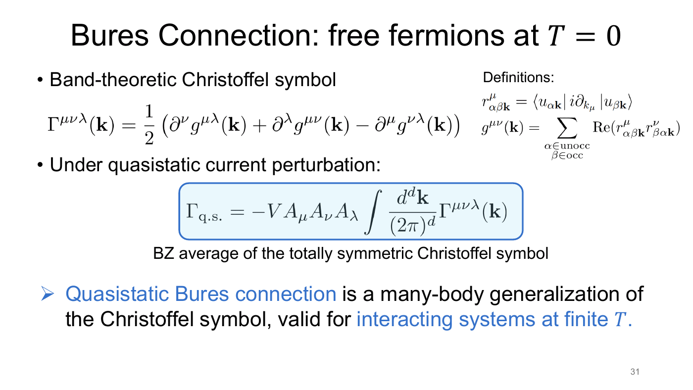 Density Matrix Geometry and Response Functions — slides — page 33 of 48