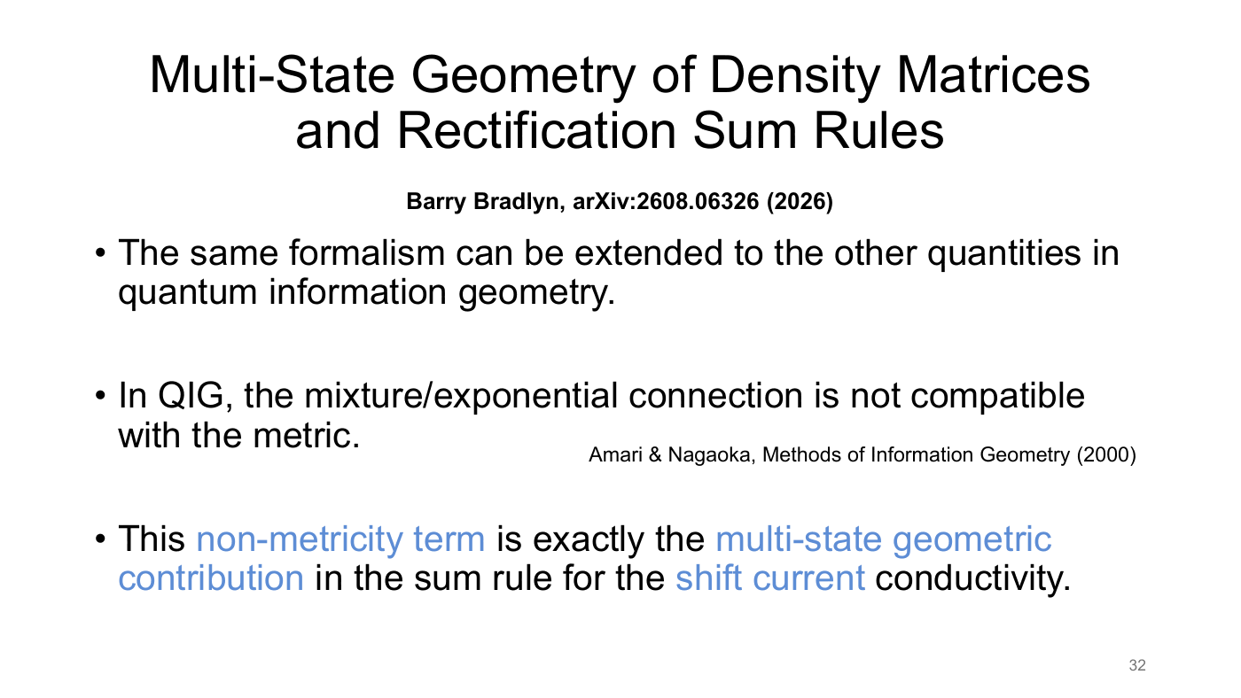 Density Matrix Geometry and Response Functions — slides — page 34 of 48