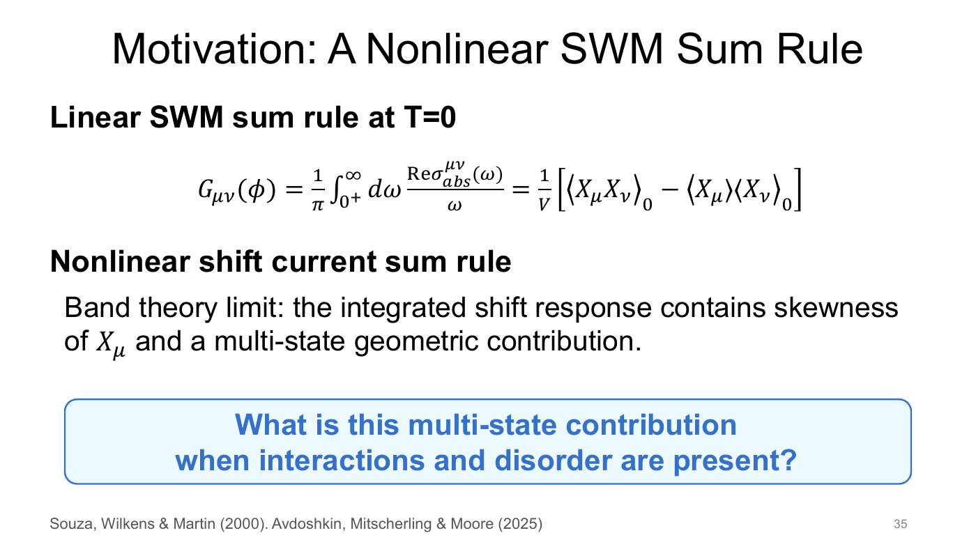 Density Matrix Geometry and Response Functions — slides — page 37 of 48