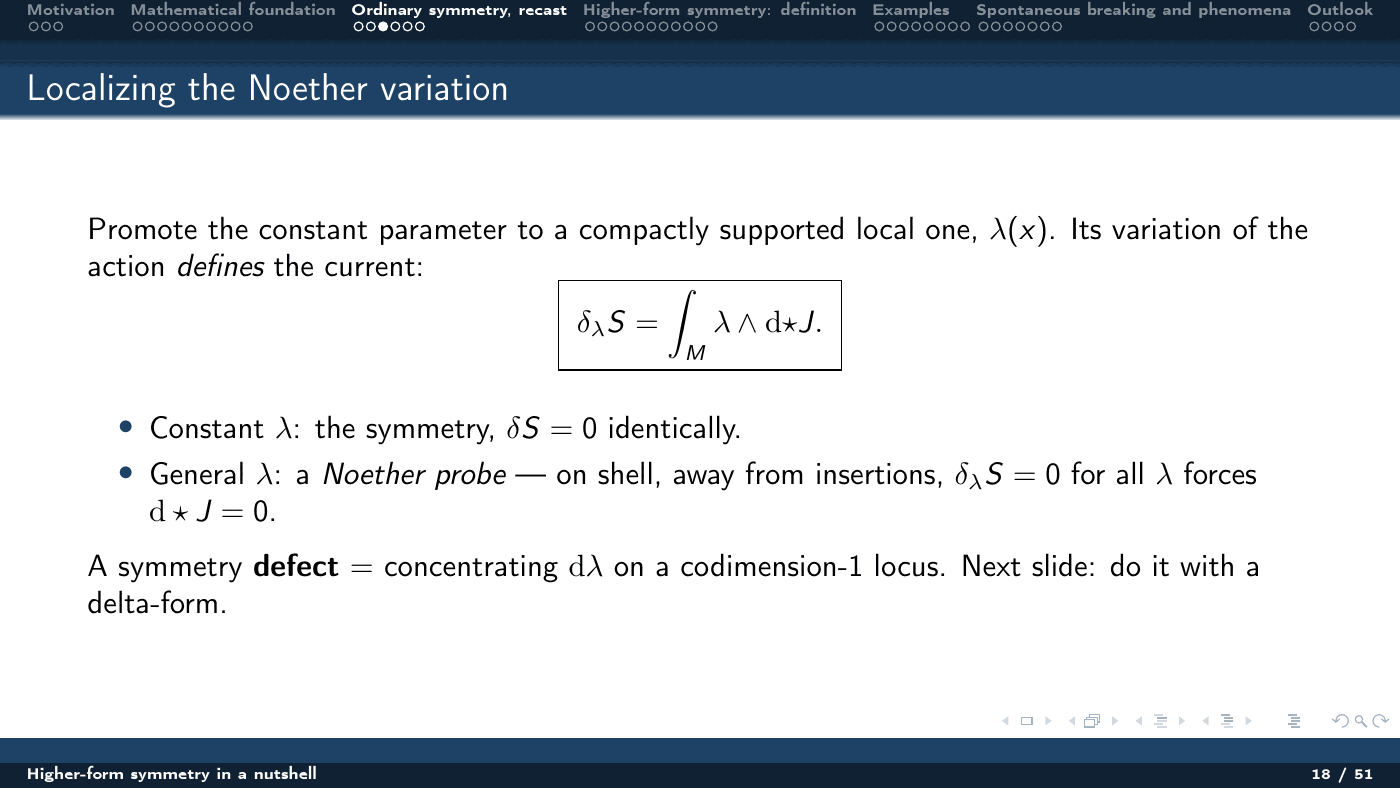Higher-Form Symmetry in a Nutshell — slides — page 18 of 51