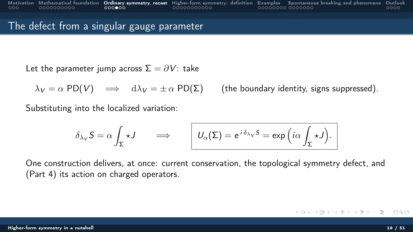 Higher-Form Symmetry in a Nutshell — slides — page 19 of 51