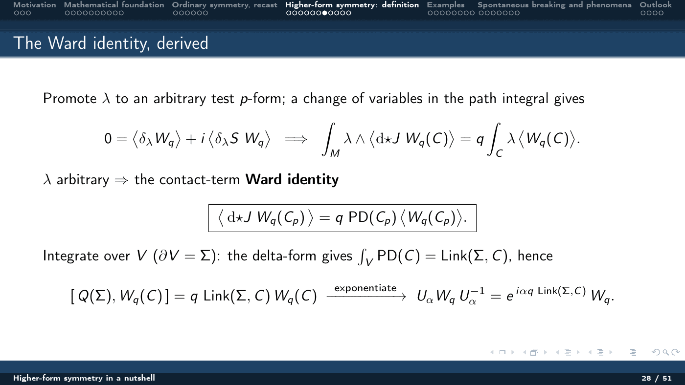 Higher-Form Symmetry in a Nutshell — slides — page 28 of 51