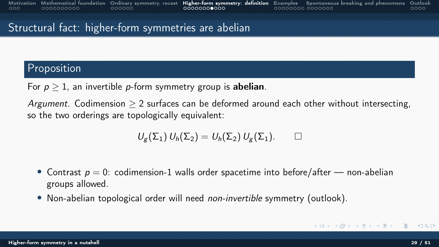 Higher-Form Symmetry in a Nutshell — slides — page 29 of 51