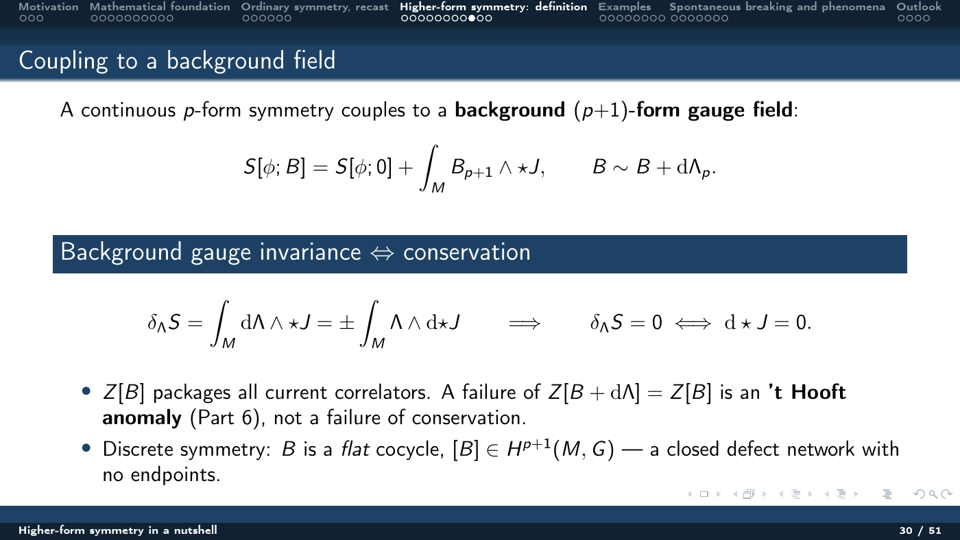 Higher-Form Symmetry in a Nutshell — slides — page 30 of 51