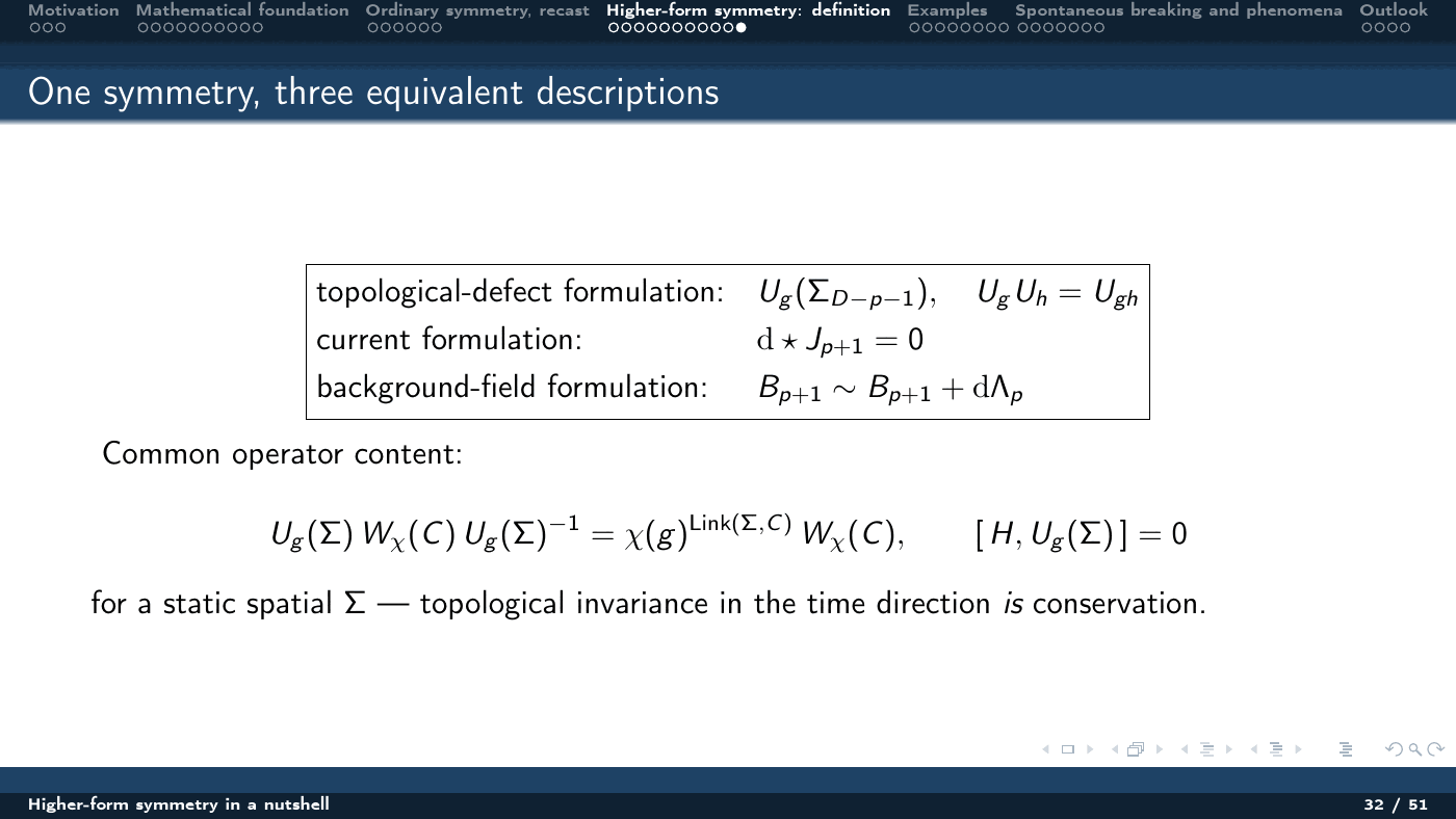 Higher-Form Symmetry in a Nutshell — slides — page 32 of 51