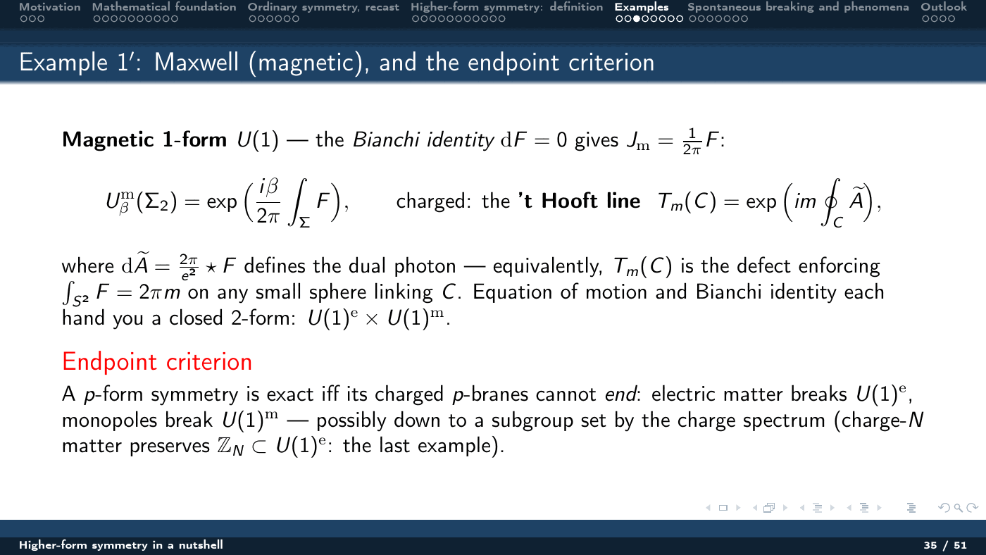 Higher-Form Symmetry in a Nutshell — slides — page 35 of 51