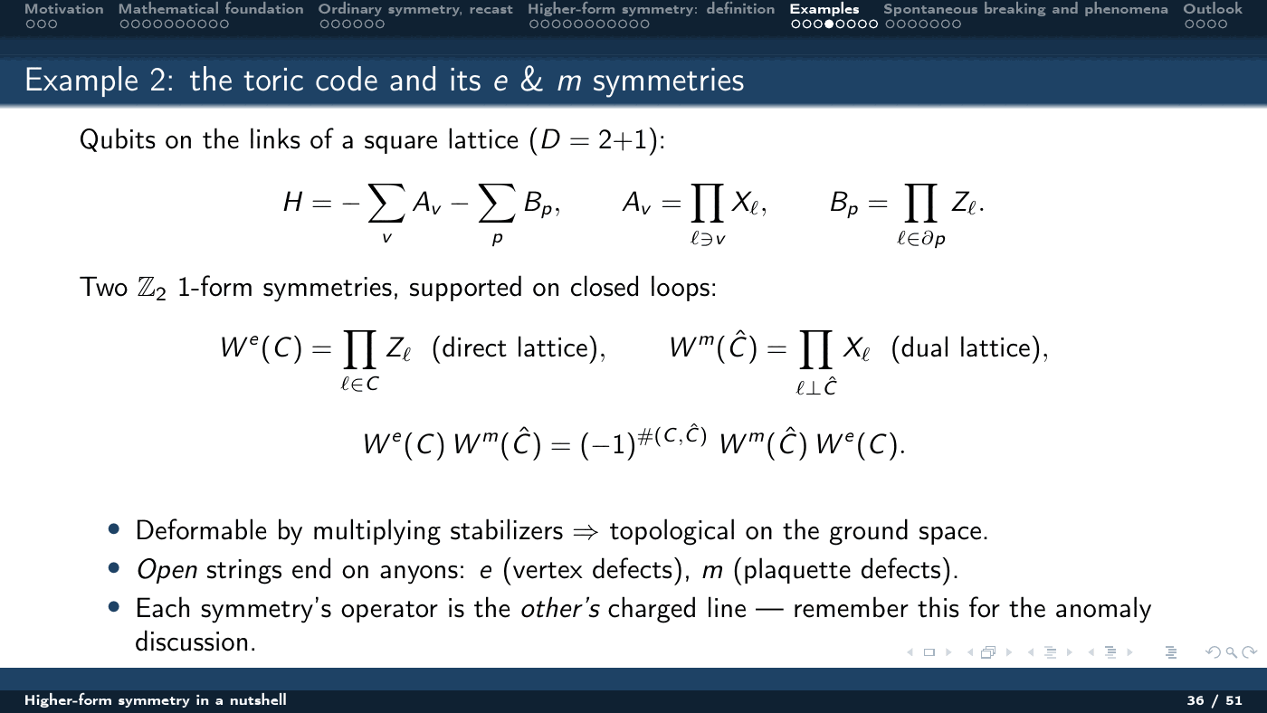 Higher-Form Symmetry in a Nutshell — slides — page 36 of 51