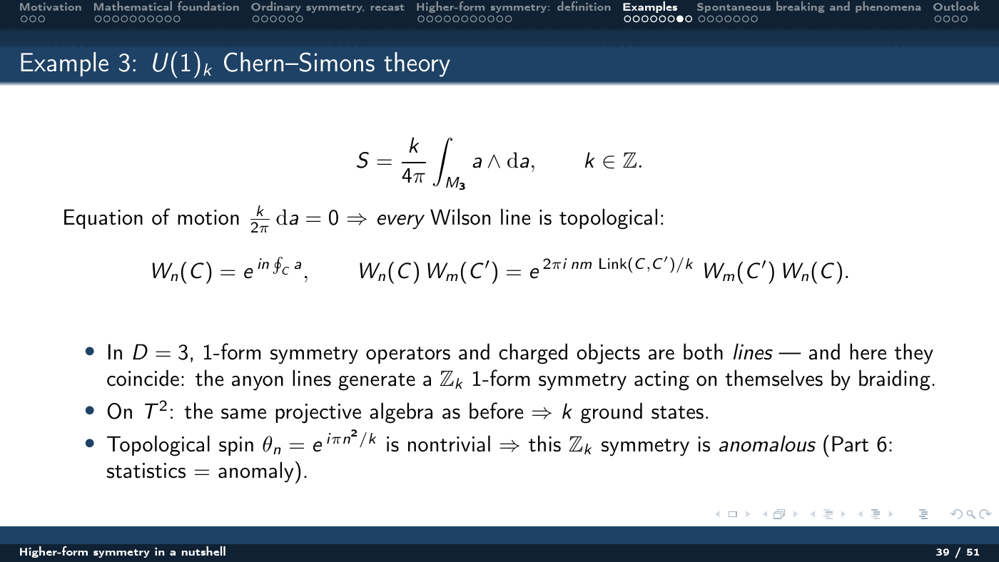 Higher-Form Symmetry in a Nutshell — slides — page 39 of 51