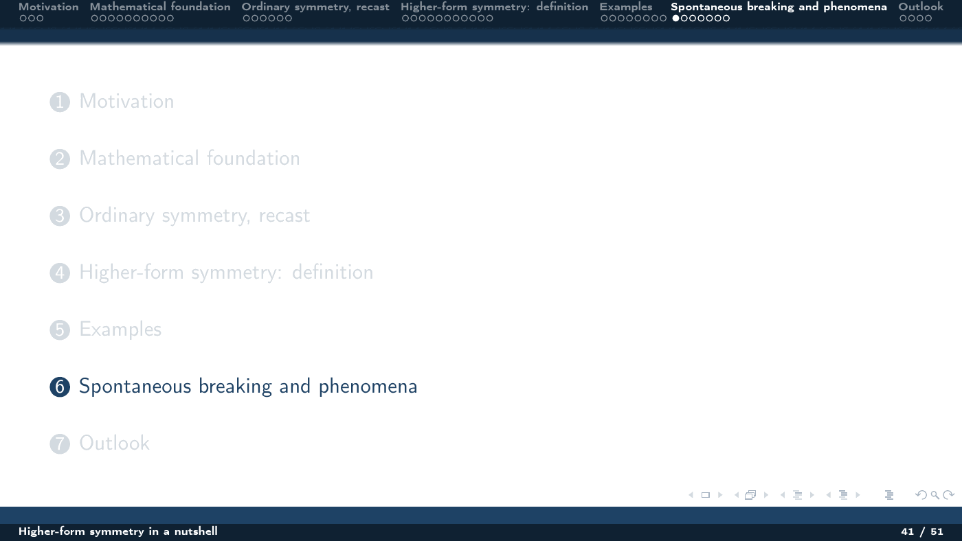 Higher-Form Symmetry in a Nutshell — slides — page 41 of 51