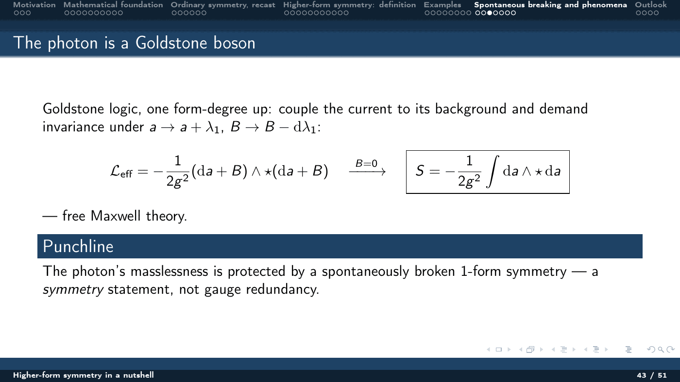 Higher-Form Symmetry in a Nutshell — slides — page 43 of 51