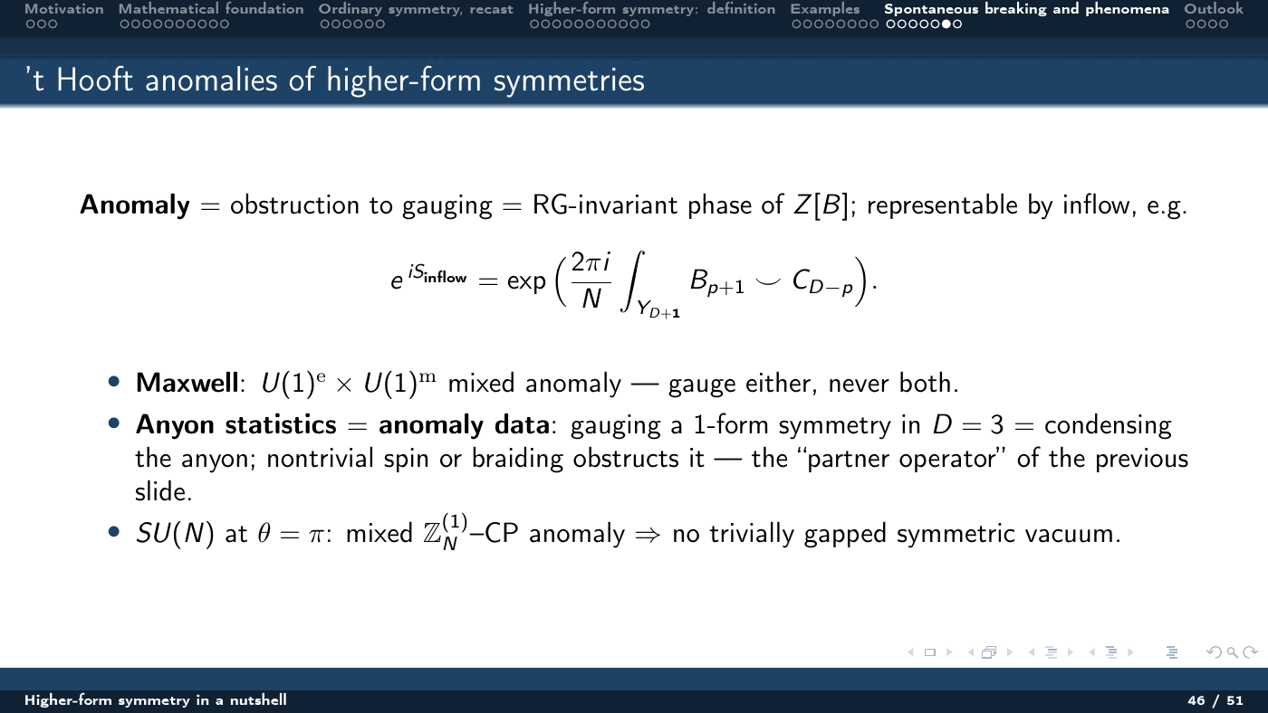 Higher-Form Symmetry in a Nutshell — slides — page 46 of 51